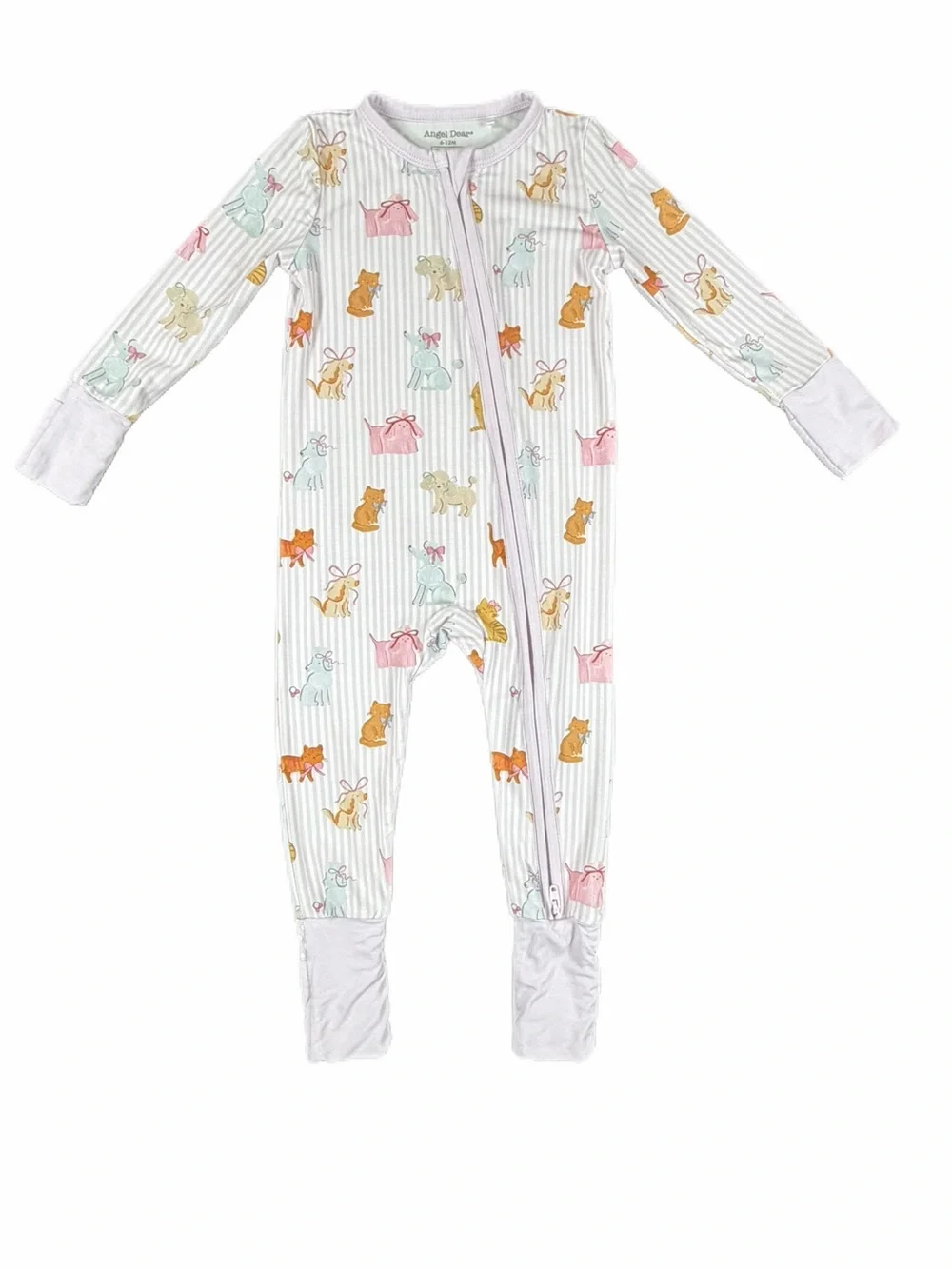 ANGEL DEAR *Like New* Fancy Pets Bamboo Convertible Romper - 6-12M